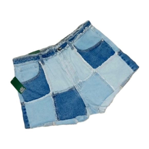 Wild Fable Blue Jean Colorblock Shorts (NWT) - Picture 2 of 5